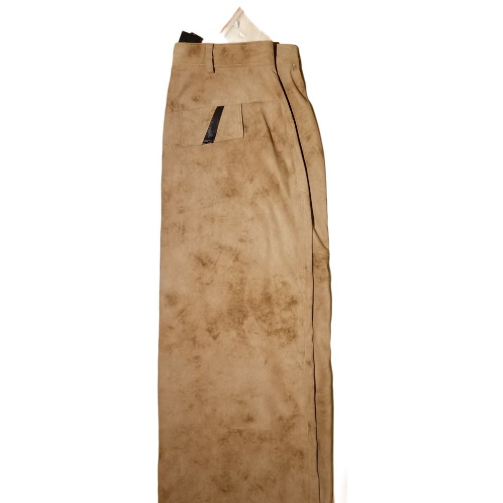 Boho Chic Microsuede Pencil Skirt (Size 7)